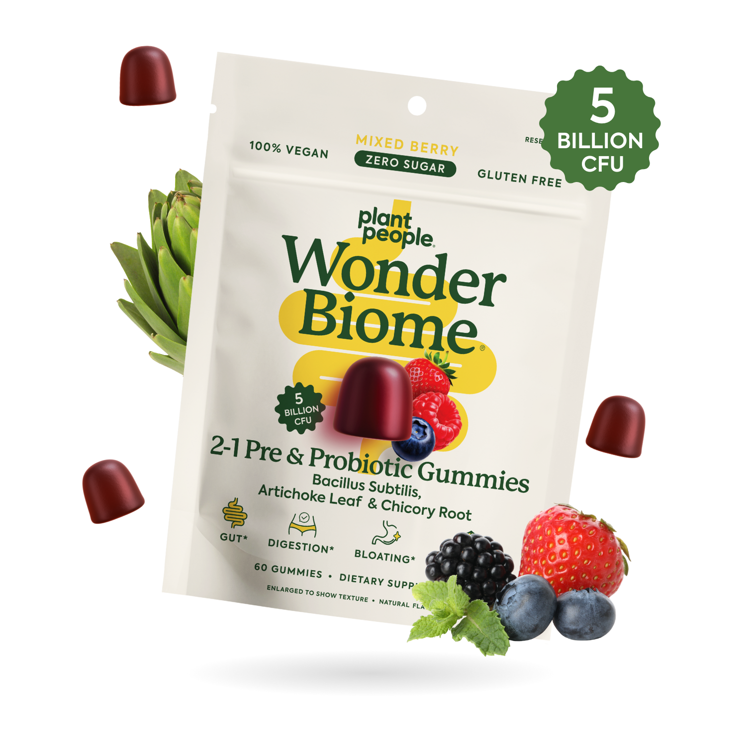 Plant People - WonderBiome 2-1 Pre and Probiotic Gummies