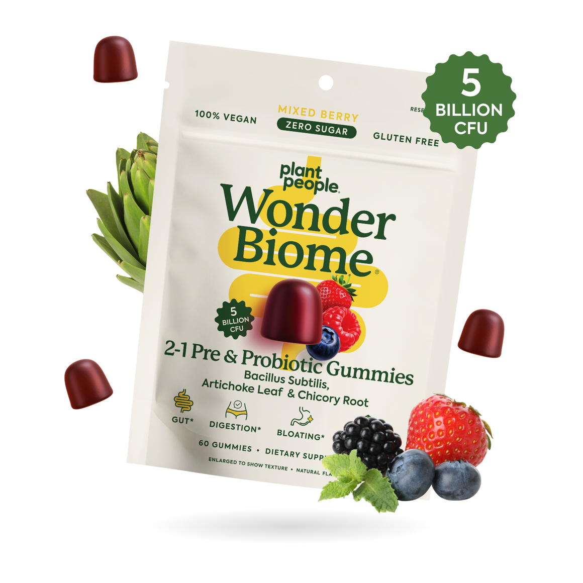 Plant People - WonderBiome 2-1 Pre and Probiotic Gummies