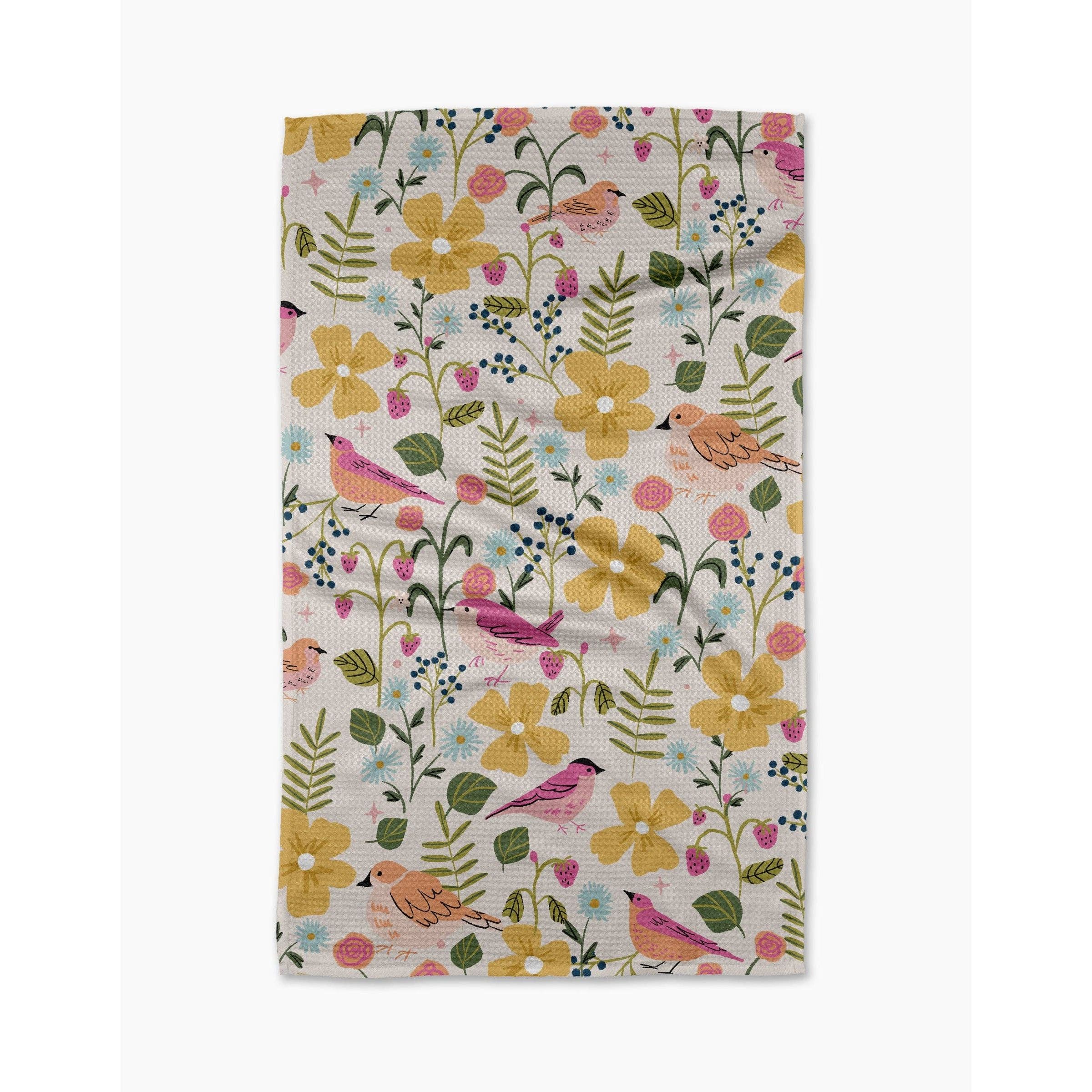 Geometry - Summer Songbirds Tea Towel