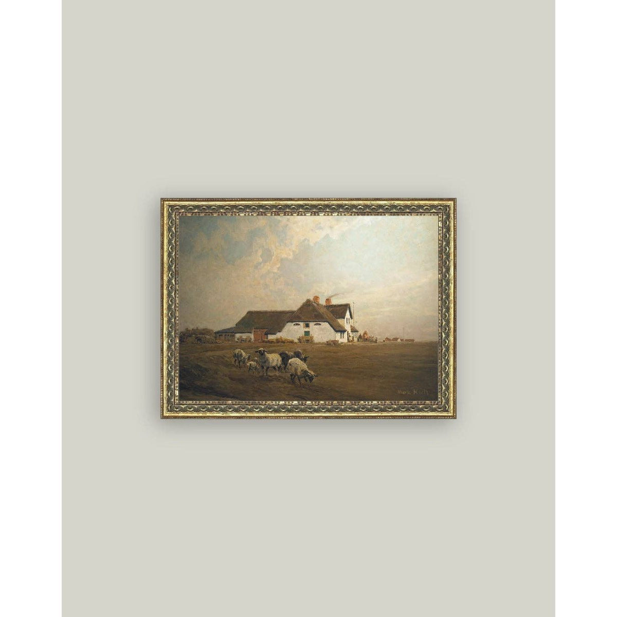 Petal Lane Home - Farmhouse - East Frisia Framed Antique Art: 7x5