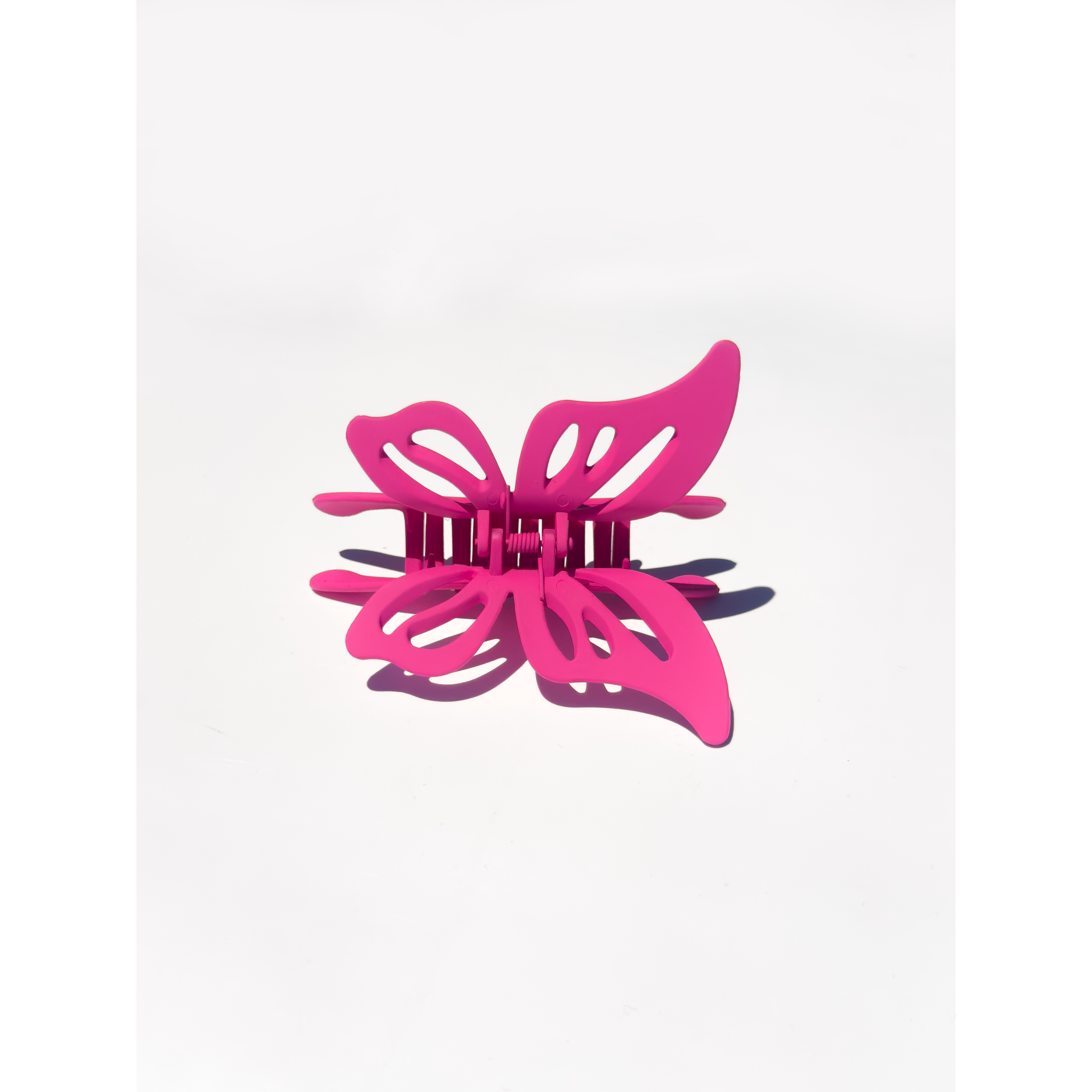 Matte Butterfly Hair Claw Clip | Hot Pink