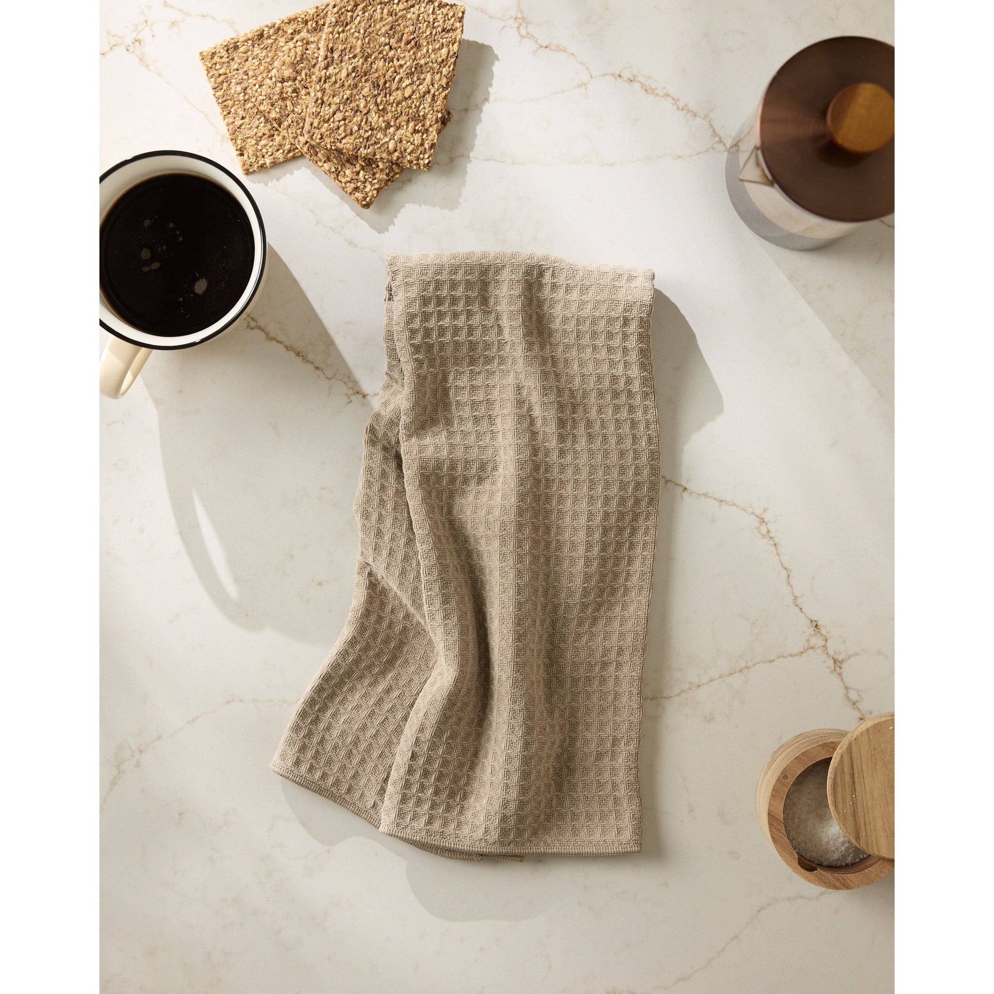 Geometry Truffle Hand Towel | Latte