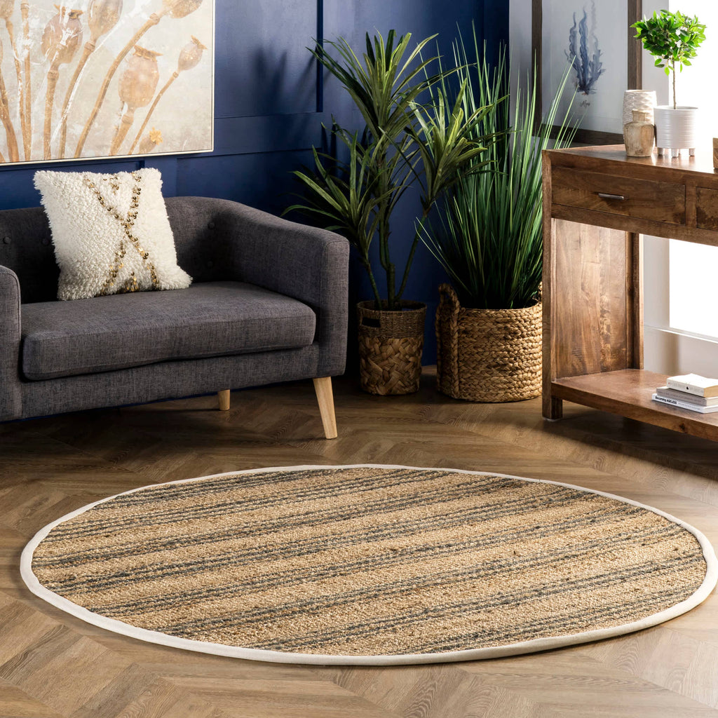 Hand Loomed Sandy Jute Area Rug