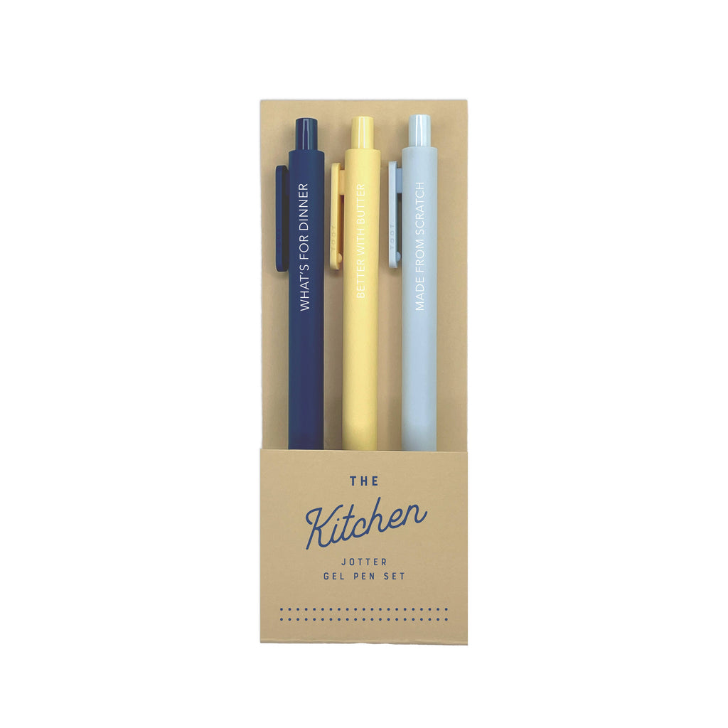 S/3 Gel Pens | Kitchen Jotter Set