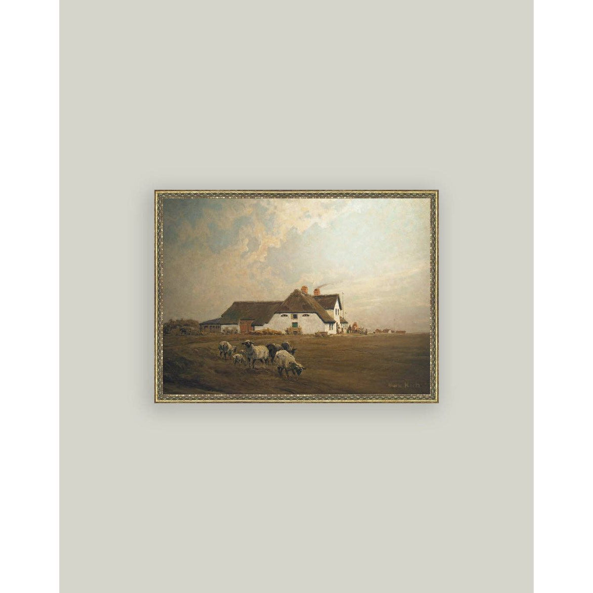 Petal Lane Home - Farmhouse - East Frisia Framed Antique Art: 7x5