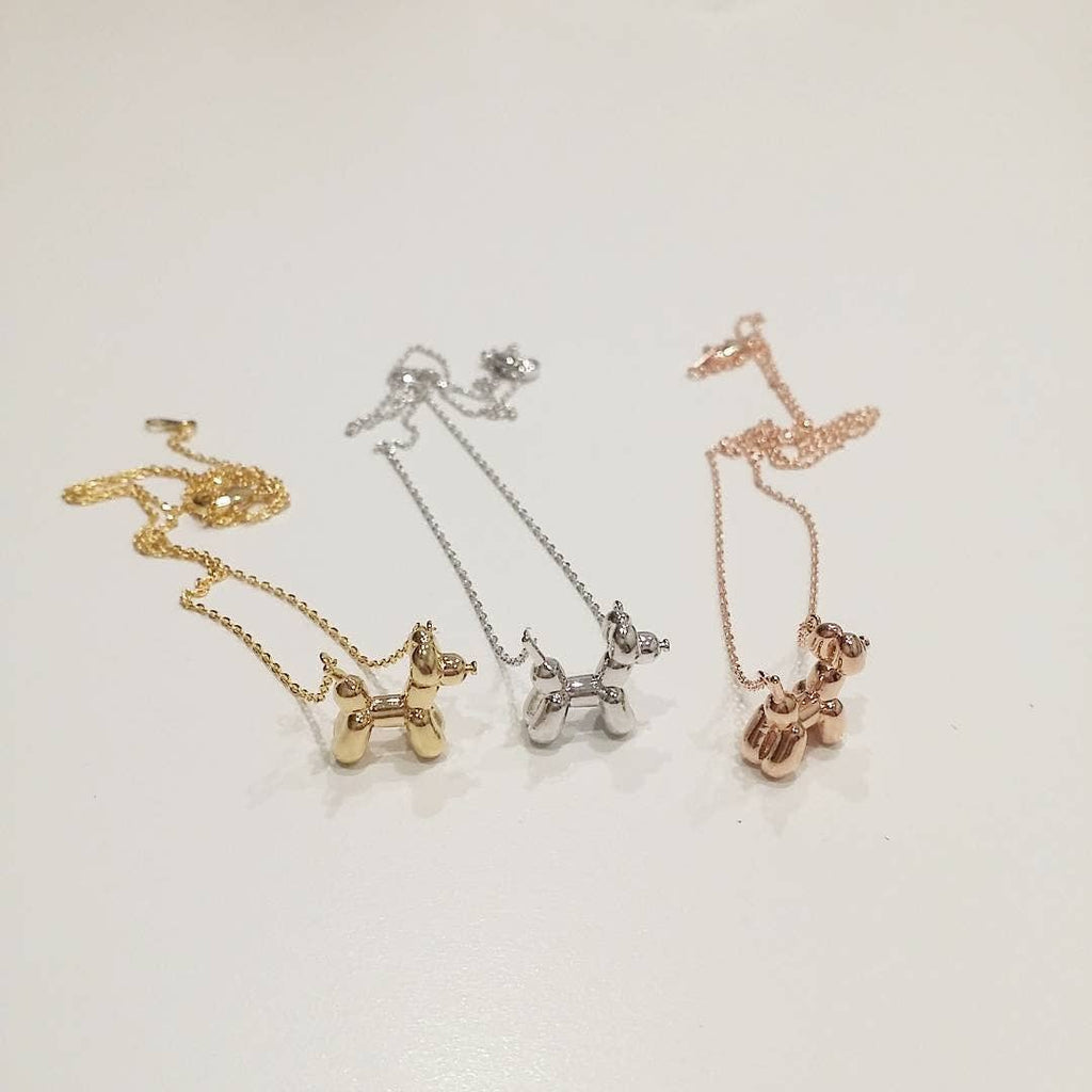 Balloon Dog Necklace | Gold
