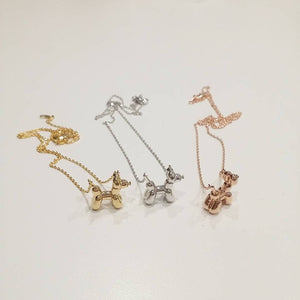 Balloon Dog Necklace | Silver