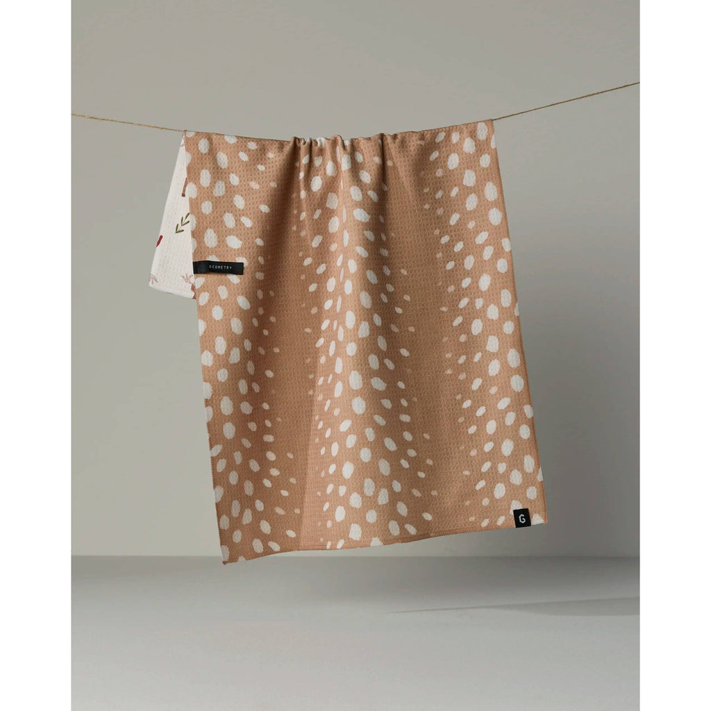 Geometry - Winter Reindeer Luxe Kitchen Towel