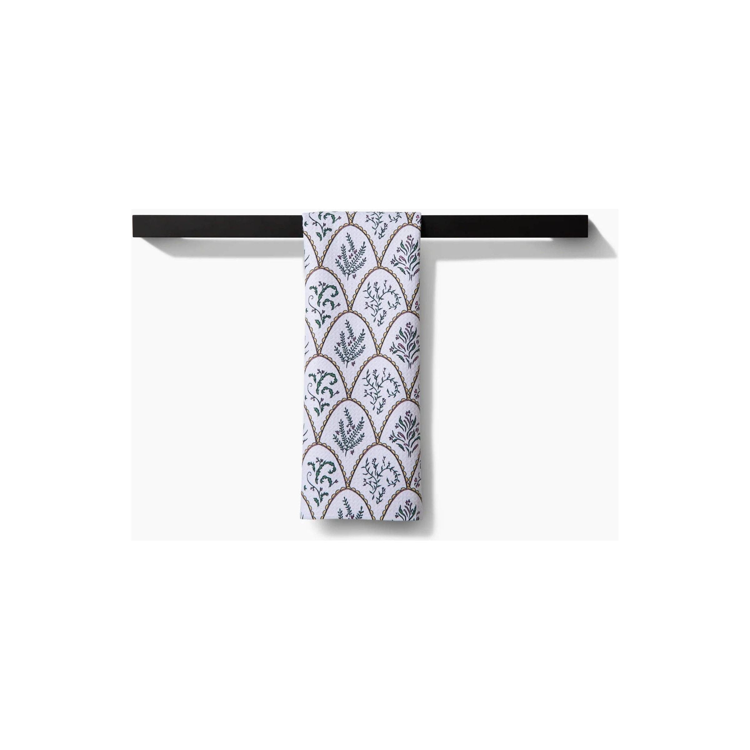 Geometry - Floral Scallops Tea Towel