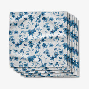 Geometry - Blue Floral Dinner Napkin Set