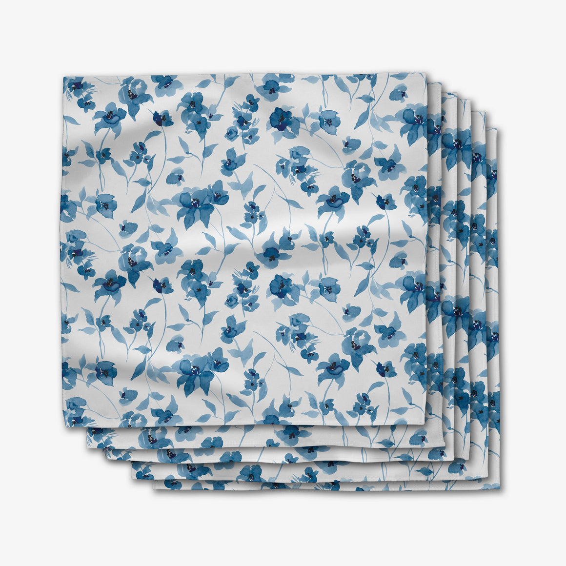 Geometry - Blue Floral Dinner Napkin Set