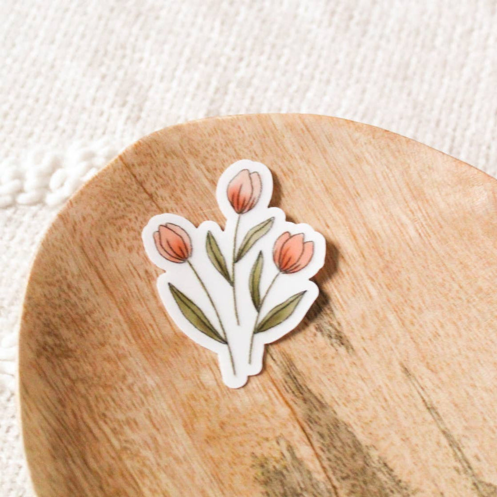 Clear Dutch Tulips Sticker