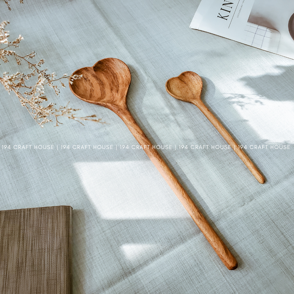 Wooden Heart-Shaped Spoon | Large
