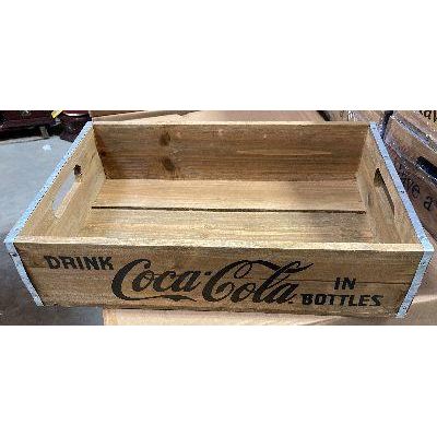 Solid Wood Coca-Cola Soda Crate