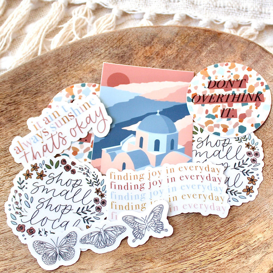 Clear Finding Joy In Everyday Sticker, 3x1.5in