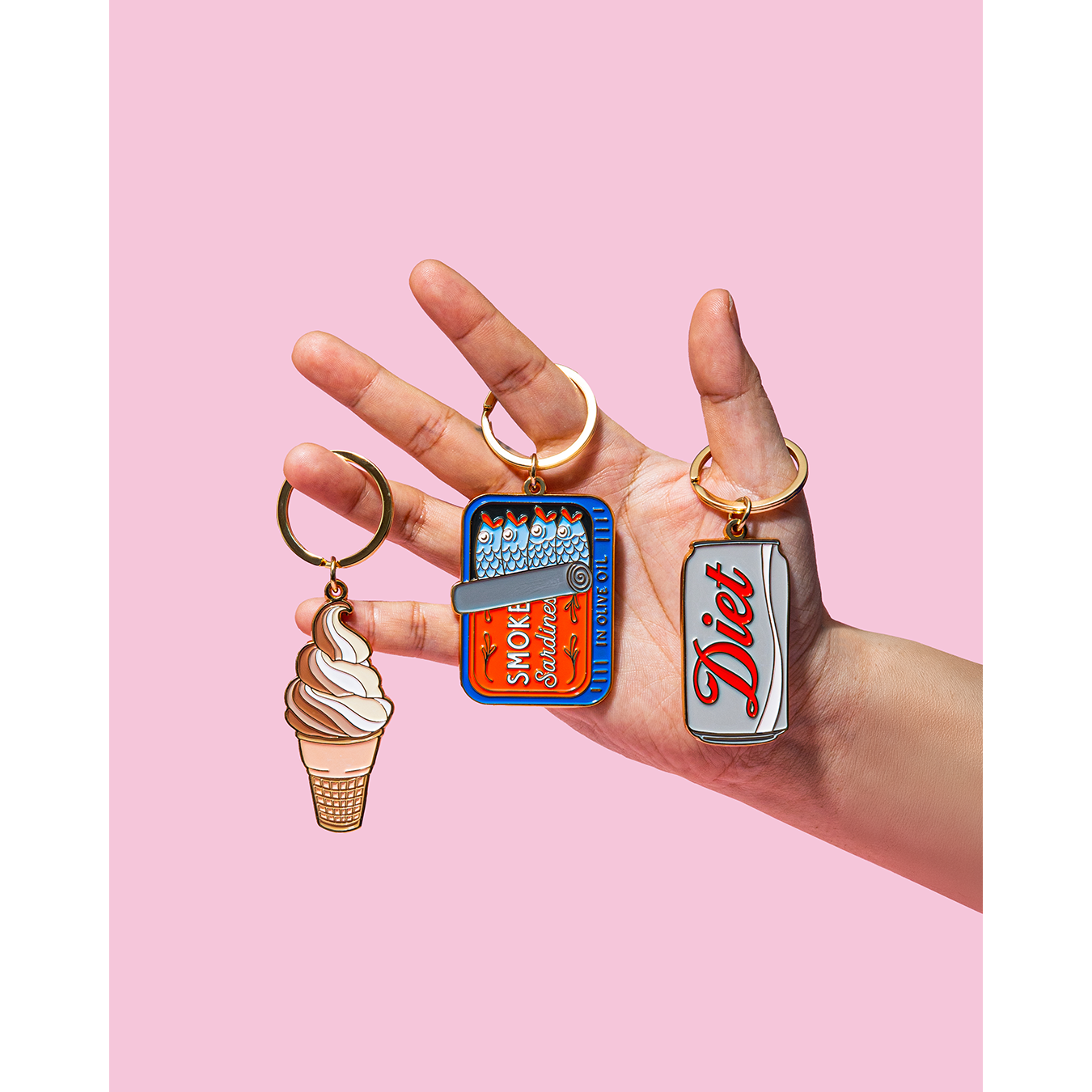 Diet Soda Enamel Keychain