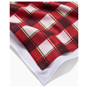 Geometry - Jingle Plaid Tea Towel