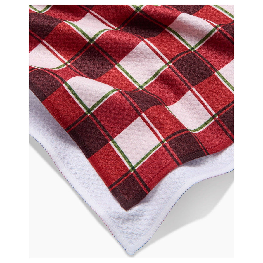 Geometry - Jingle Plaid Tea Towel