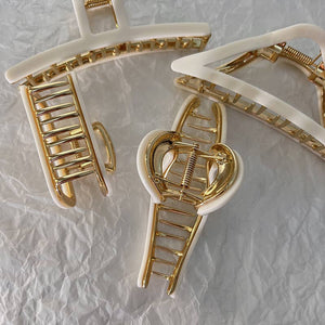 Claw Clips | Ivory+ Gold