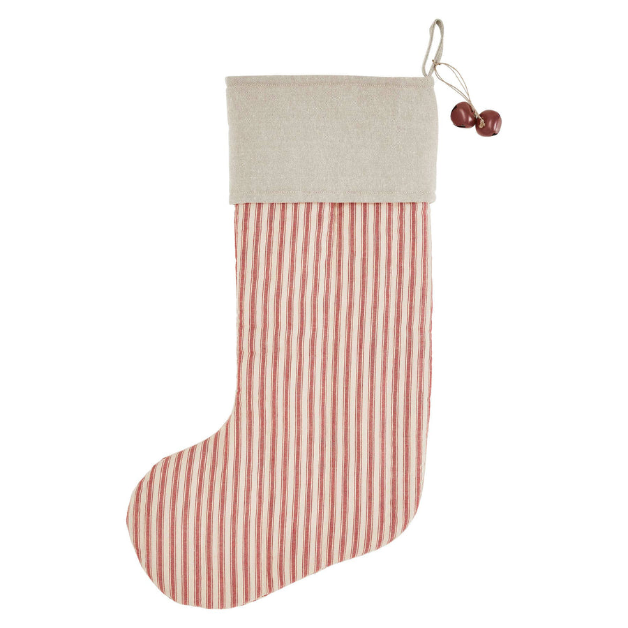 Sawyer Mill Ticking Stripe Stocking | Red