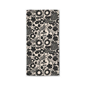 Geometry - Black Flower Garden Bar Towel