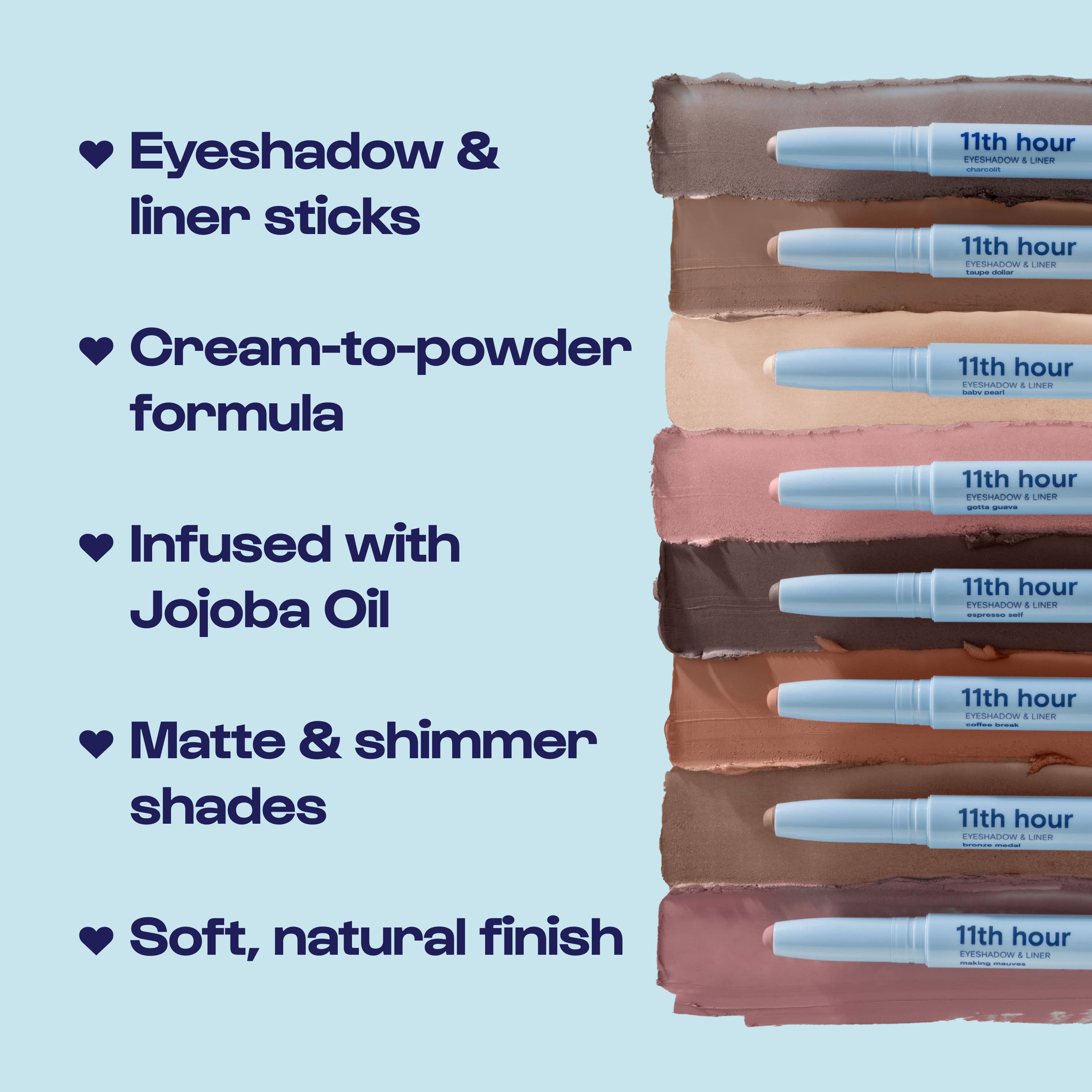 11th Hour Cream Eyeshadow & Liner Stick | Baby Pearl