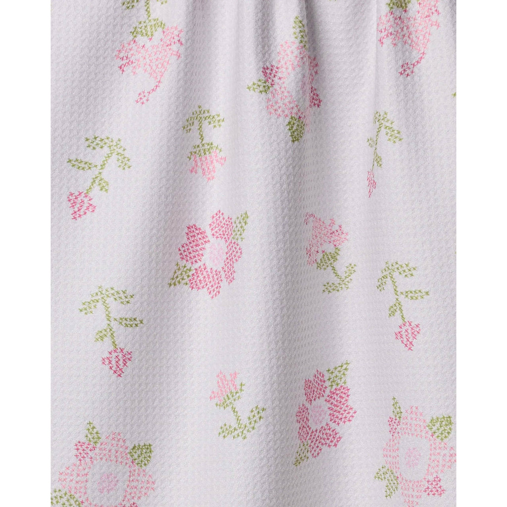 Geometry - Cross Stitch Floral Tea Towel