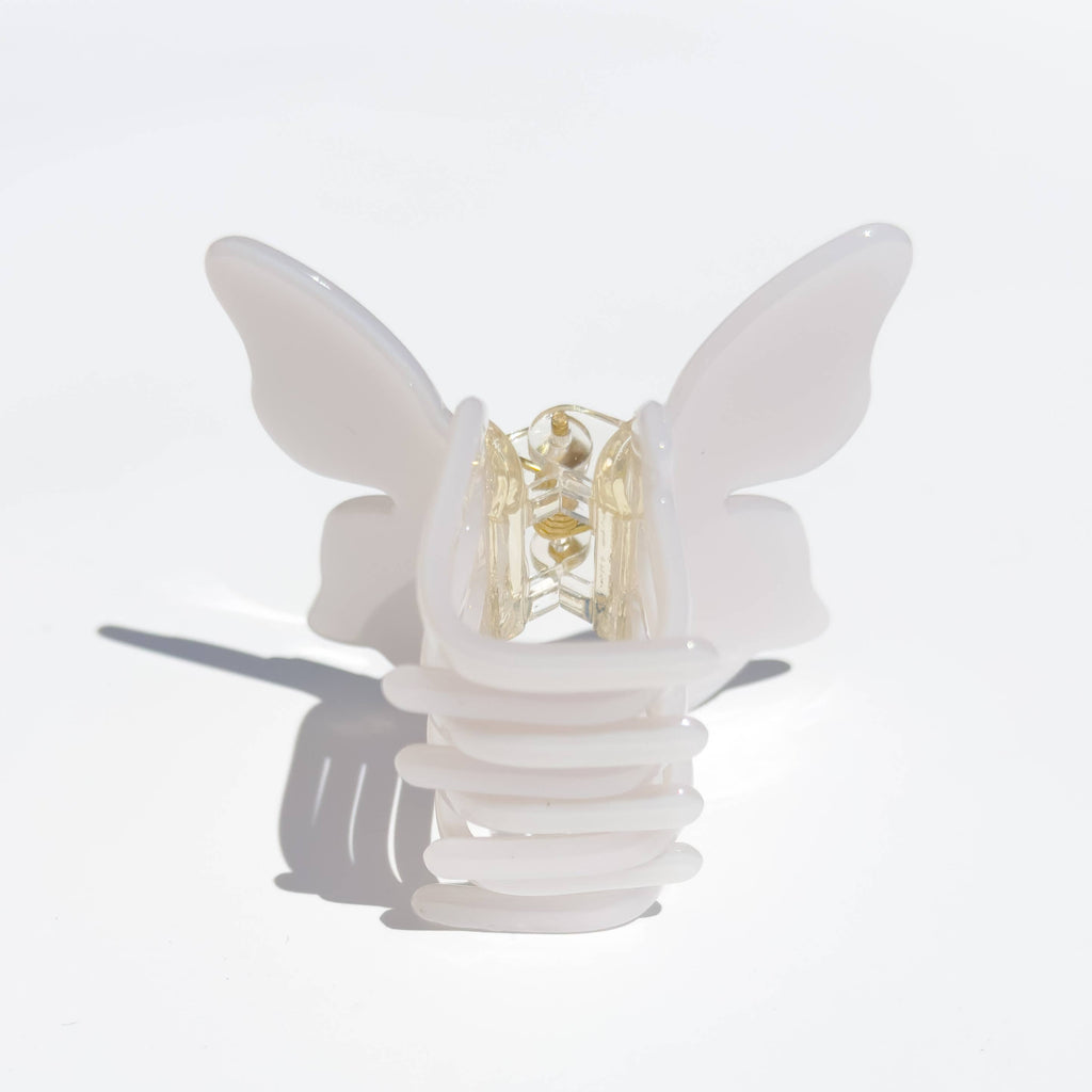 Butterfly Bow Hair Claw Clip | White