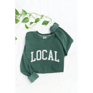 LOCAL Mineral Washed Graphic Sweatshirt | Dusty Forest