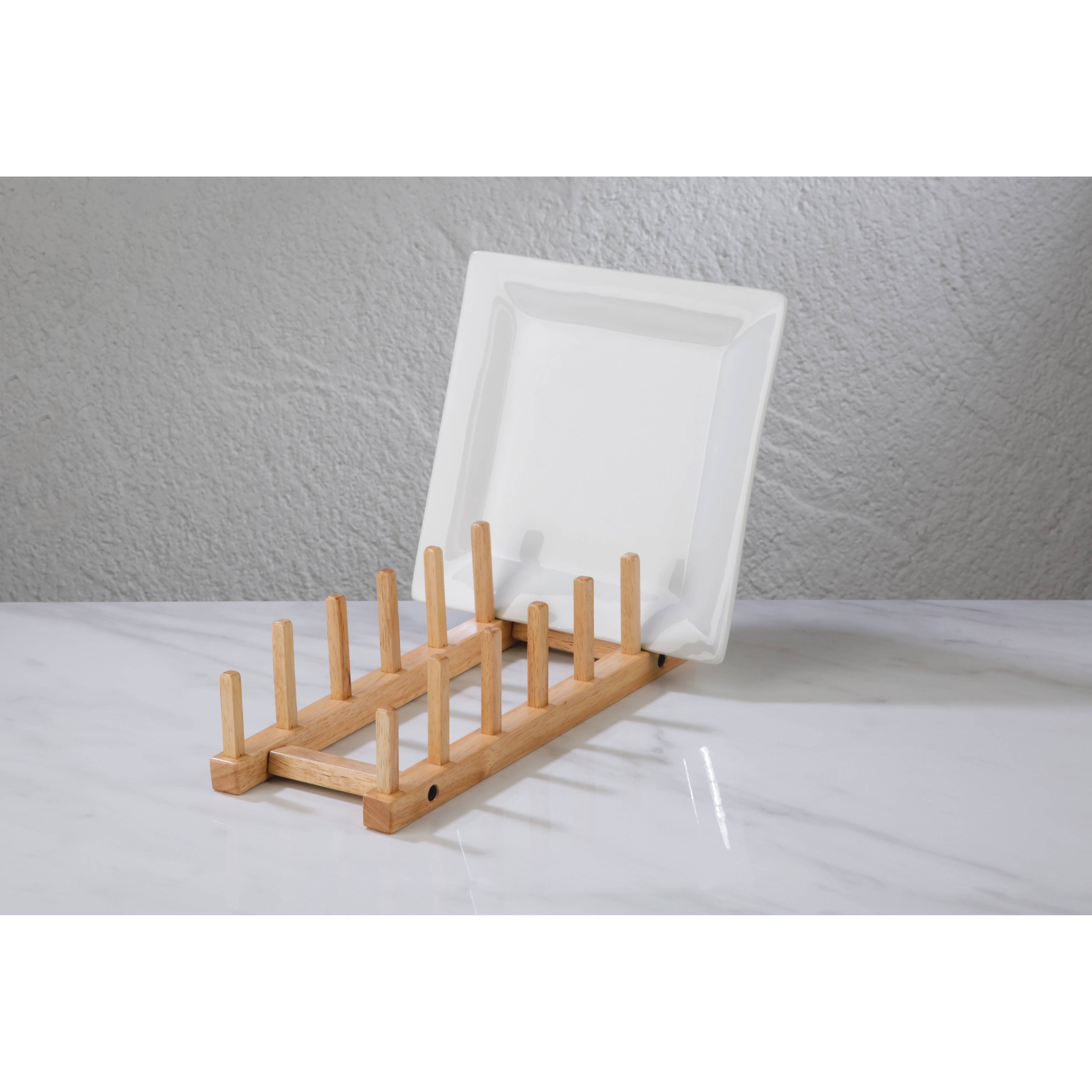 Wooden Plate Racks: Natural