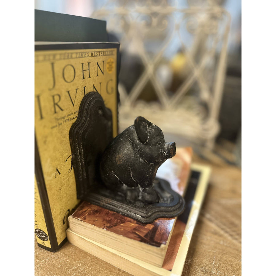 S/2 Cast Iron Pig Bookends