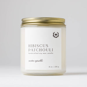 Jar Soy Candle | Hibiscus + Patchouli (Summer Fall)