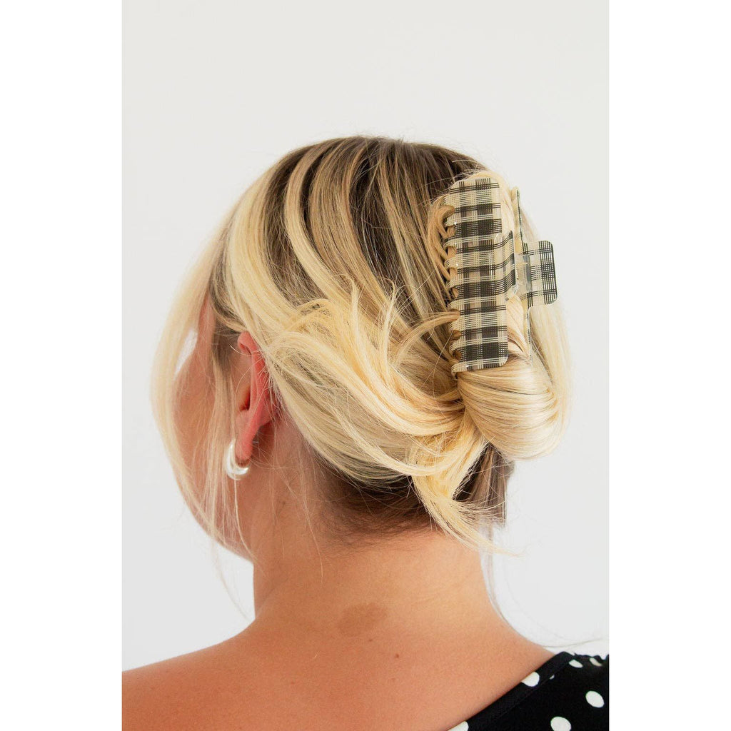 Claw Clip | Gingham Black