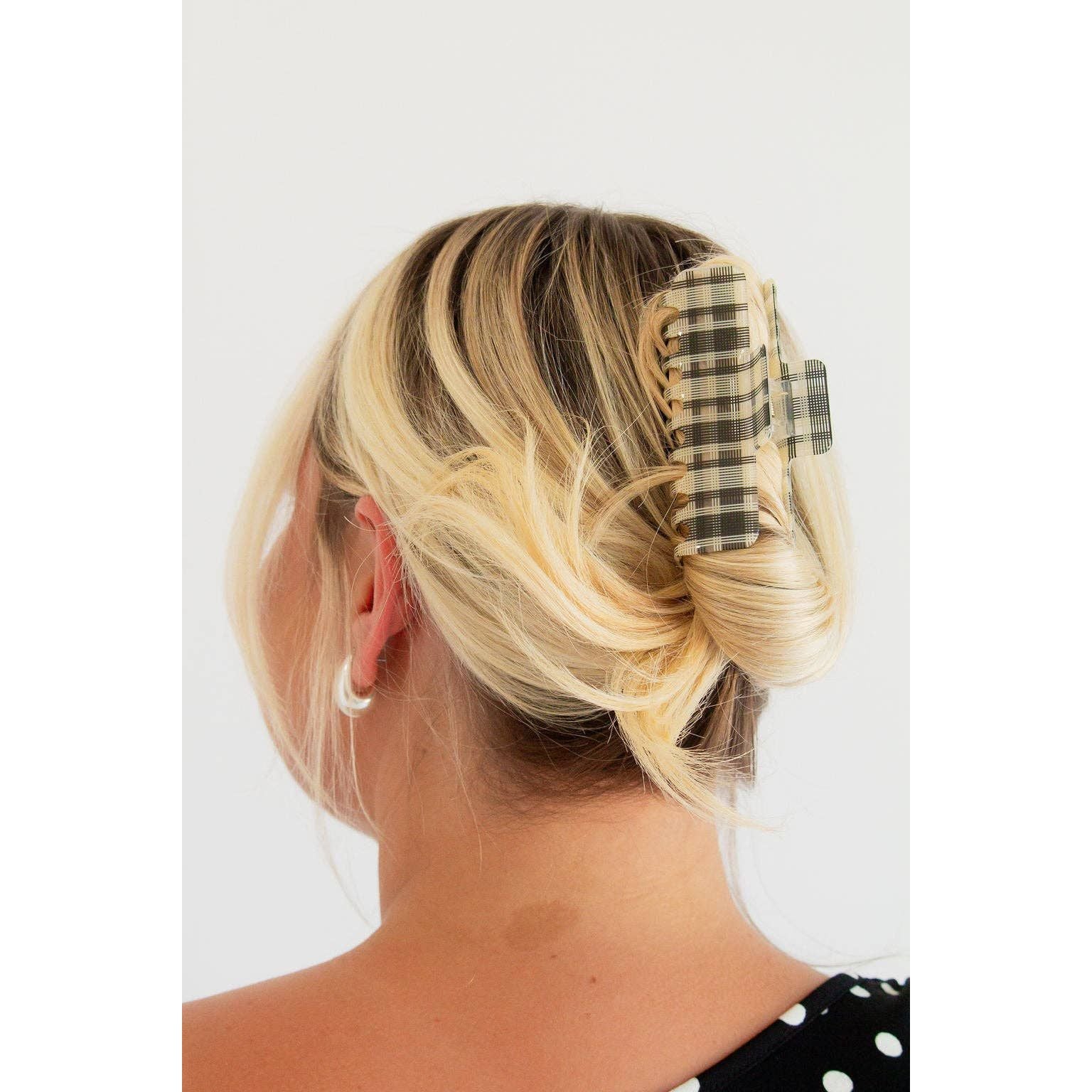Claw Clip | Gingham Black