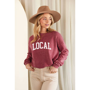 LOCAL Mineral Washed Graphic Sweatshirt | Dusty Forest