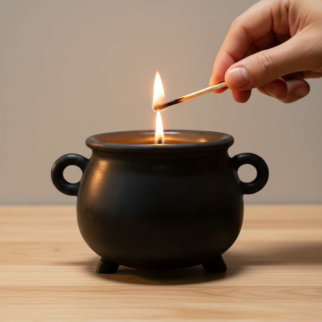 Witches Brew Cauldron Candle