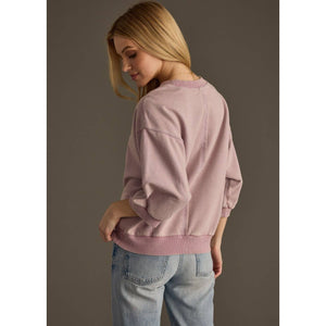 Washed Short Sleeve Sweatshirt | Dusty Rose