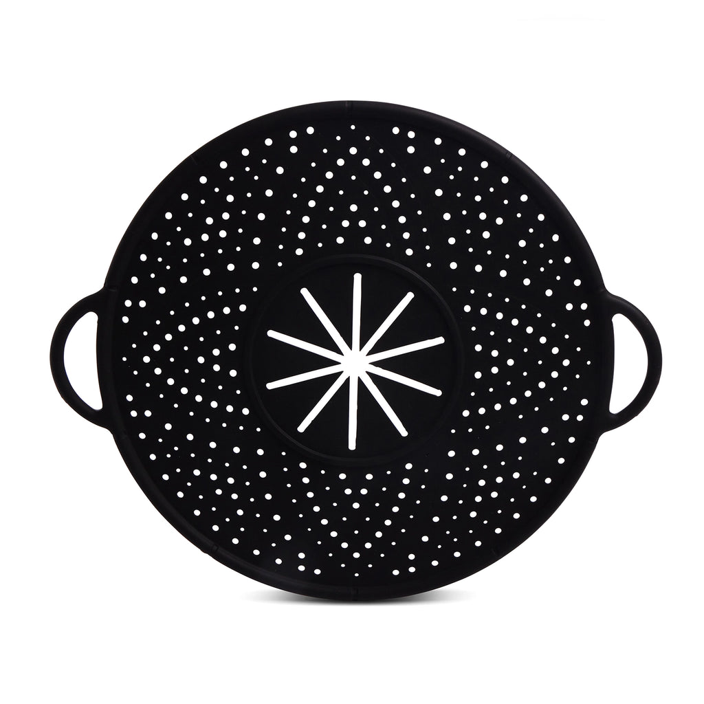 Silicone Splatter Screen w/Splash Guard | Onyx