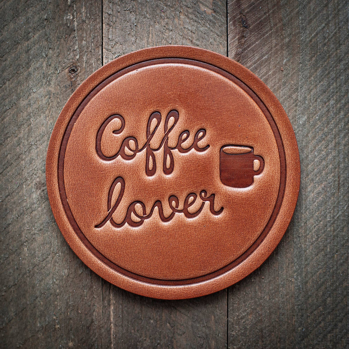 Leather Coaster | Coffee Lover