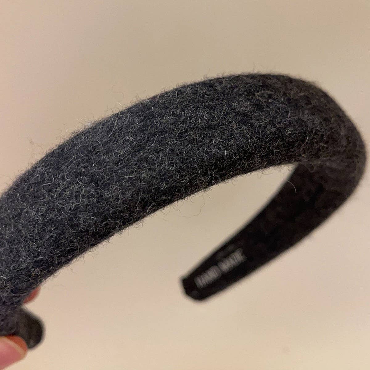 ACCITY - SOLID COLOR WOOL HEADBAND HAIRPIN HEADDRESS_CWAHA4027: Beige / (OS) 1