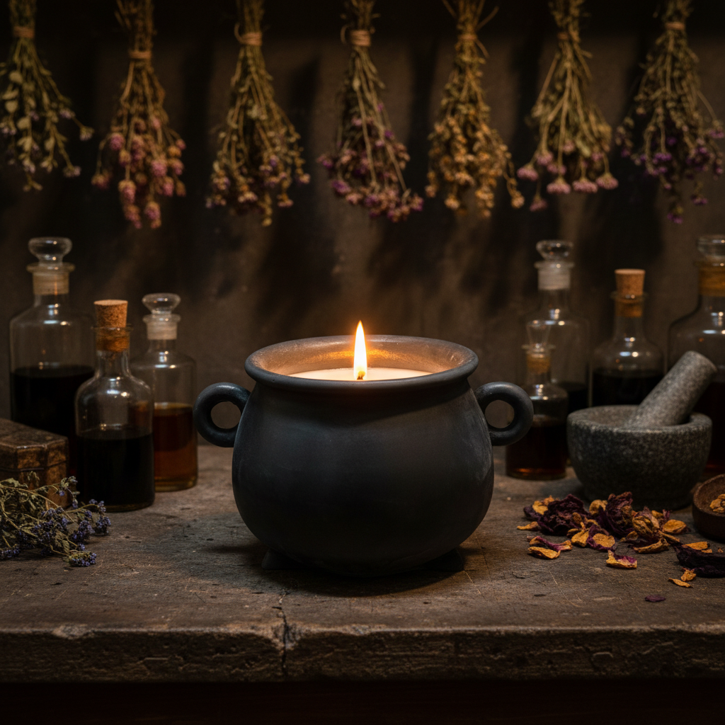 Witches Brew Cauldron Candle