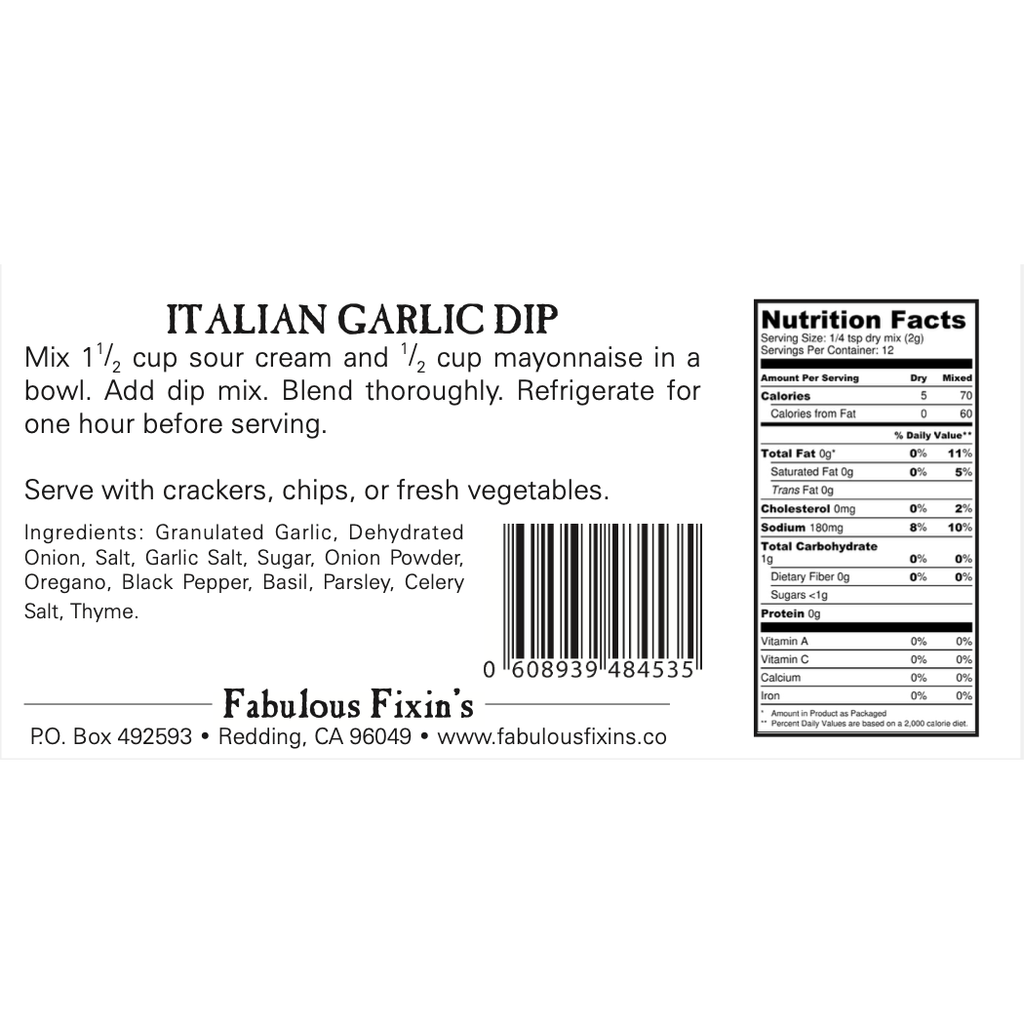 Italian Garlic Dip