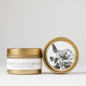 Jar Soy Candle | Hibiscus + Patchouli (Summer Fall)