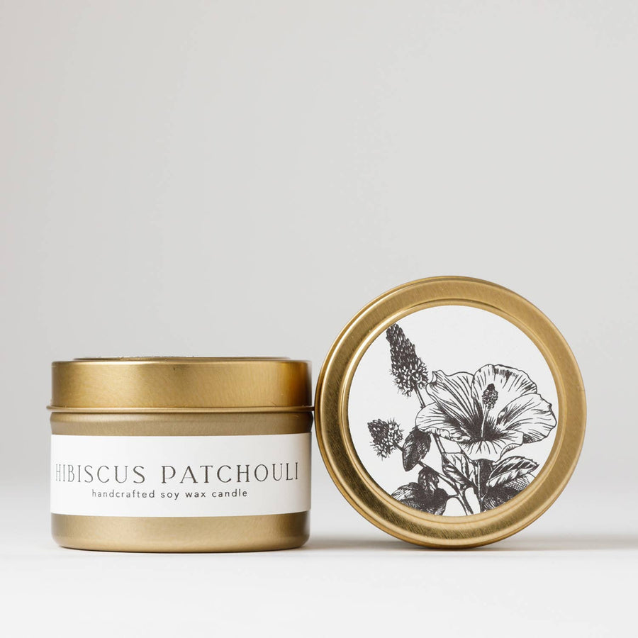 Jar Soy Candle | Hibiscus + Patchouli (Summer Fall)