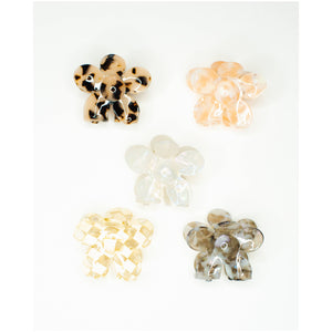 Flower Hair Claw | Cream Checker