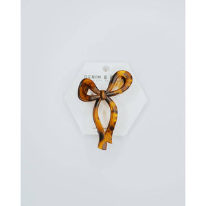 Bow Hair Claw Clip | Honey Brown