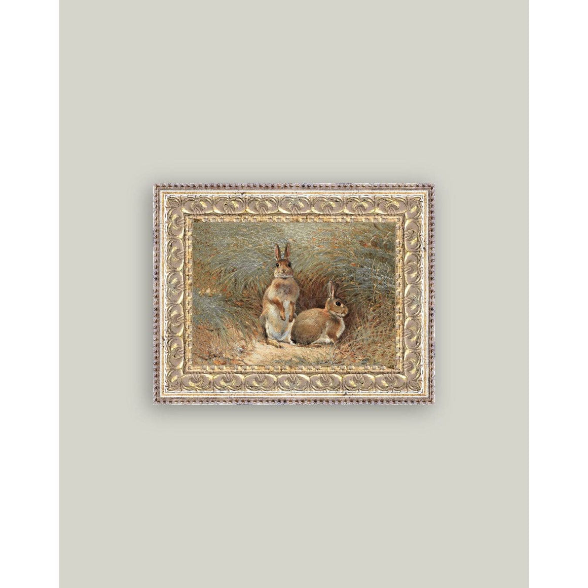 Framed Antique Art | Bunnies - 7x5