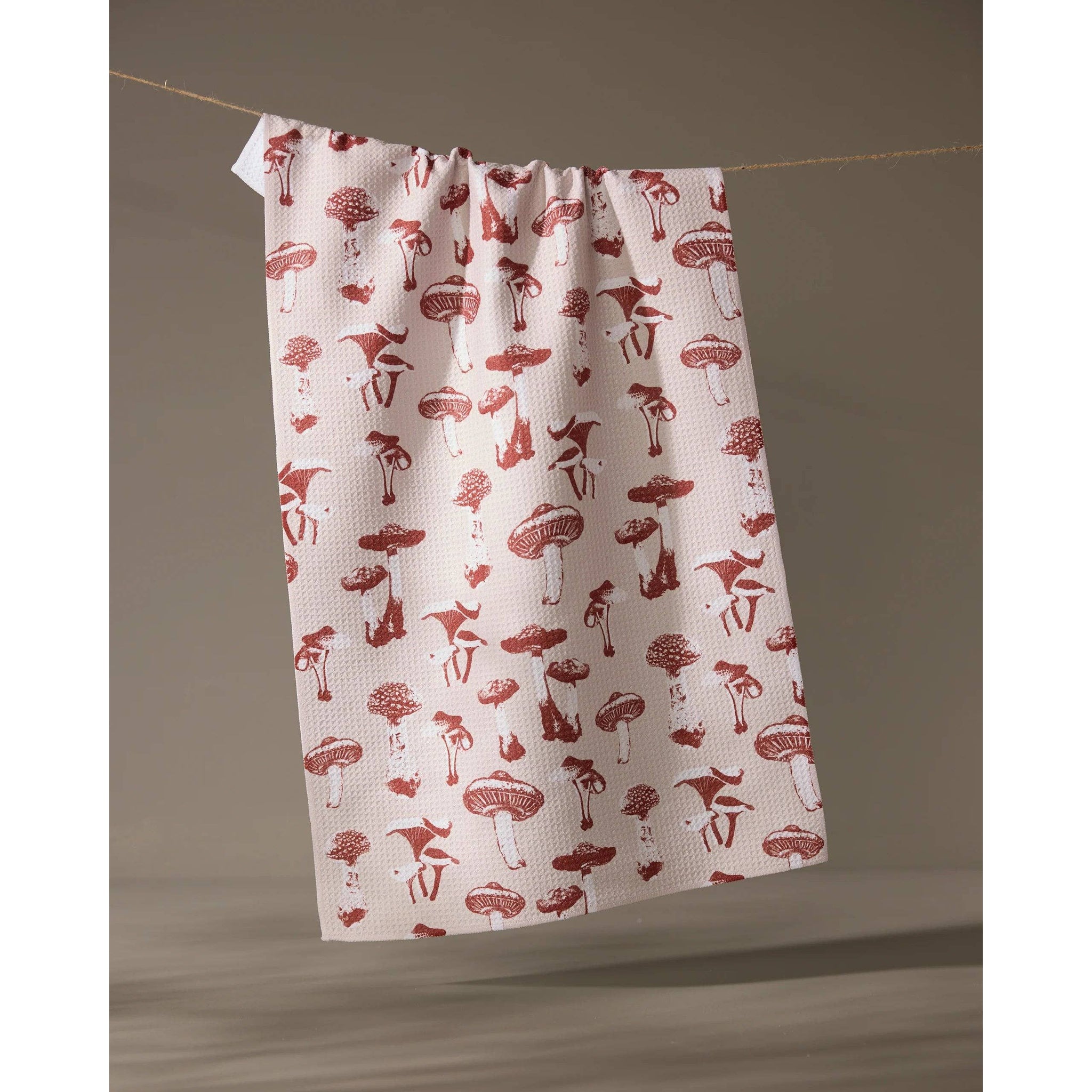 Geometry - Autumn Mushrooms Tea Towel