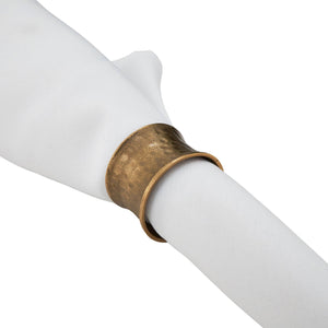 Hammered Napkin Ring: Dark Gold