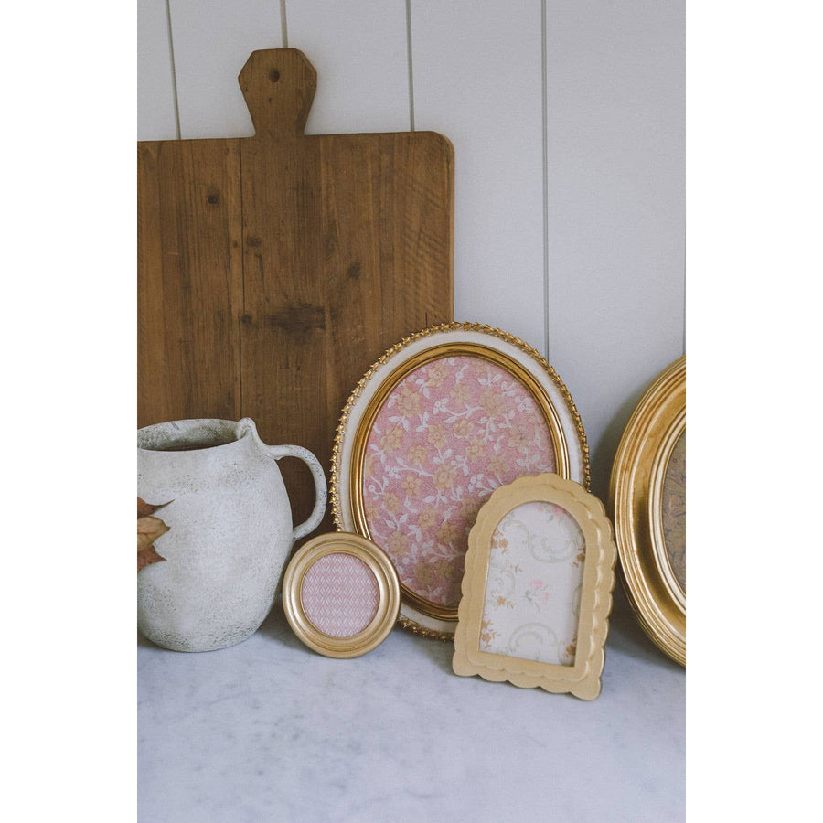 Cream & Gold Oval Photo Frame